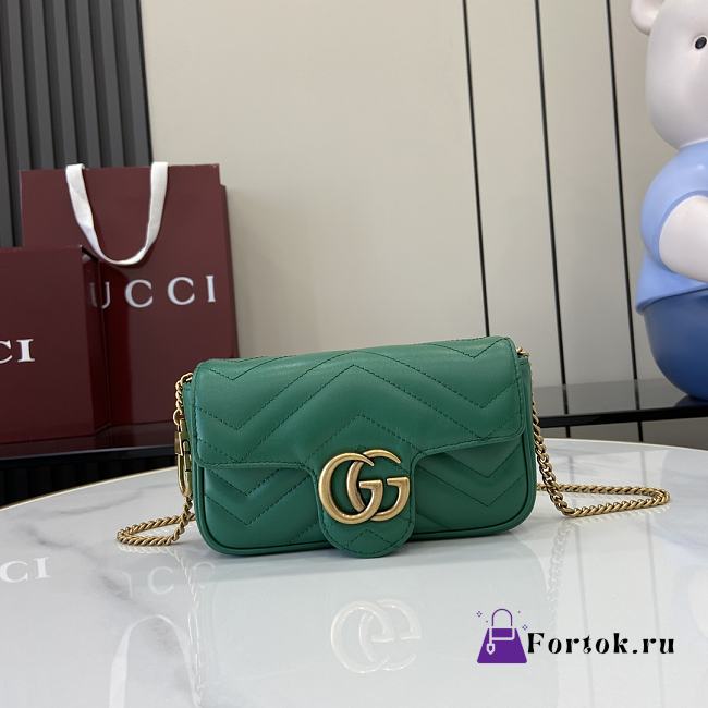 Fortok Gucci Marmont Heart Green 16.5 x 10 x 4.5 cm - 1