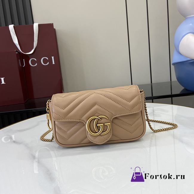 Fortok Gucci Marmont Heart Beige 16.5 x 10 x 4.5 cm - 1