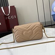 Fortok Gucci Marmont Heart Beige 16.5 x 10 x 4.5 cm - 2