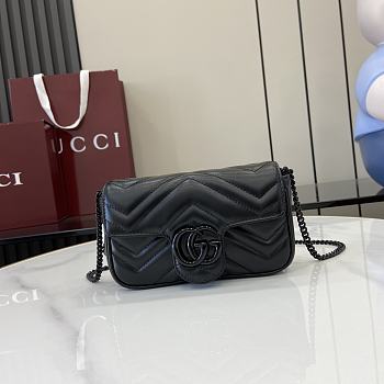 Fortok Gucci Marmont Black 16.5 x 10 x 4.5 cm