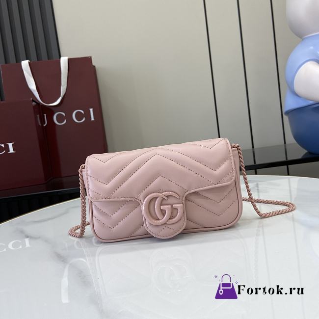 Fortok Gucci Marmont Heart Pink 16.5 x 10 x 4.5 cm - 1