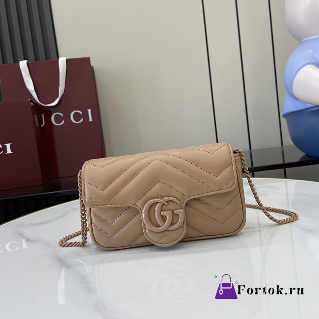Fortok Gucci Marmont Beige 16.5 x 10 x 4.5 cm - 1