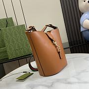 Fortok  Gucci Mini Bucket Brown 18.5 x 20.5 x 12.5  cm - 4