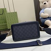 Fortok Ophidia small crossbody bag with Web Navy Blue 23 x 14.5 x 6cm - 6