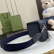 Fortok Ophidia small crossbody bag with Web Navy Blue 23 x 14.5 x 6cm - 5