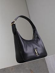 Fortok Saint Laurent Women's Calypso Mini Hobo Bag in Plunged Lambskin Black 20×12×5 cm - 6