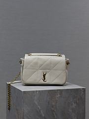 Fortok Women's Saint Laurent small Jamie 4.3 shoulder Bag White 20×12×7cm - 1