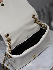 Fortok Women's Saint Laurent small Jamie 4.3 shoulder Bag White 20×12×7cm - 2