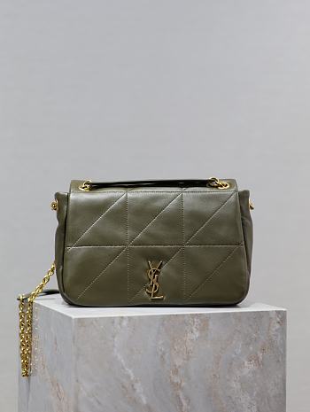 Fortok Women's Saint Laurent small Jamie 4.3 shoulder Bag Green 25×16×9cm
