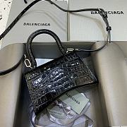 Fortok Balenciaga Hourglass Small Black Crocodile Leather 19 x 8 x 11 cm - 4