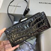 Fortok Balenciaga Hourglass Small Black Crocodile Leather 19 x 8 x 11 cm - 2