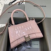 Fortok Balenciaga Hourglass Medium Pink Crocodile Leather 23-10-14cm - 1