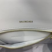 Fortok Balenciaga Hourglass Medium White Crocodile Leather 23-10-14cm  - 4