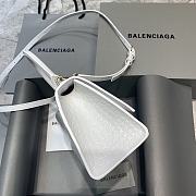 Fortok Balenciaga Hourglass Medium White Crocodile Leather 23-10-14cm  - 3