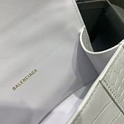 Fortok Balenciaga Hourglass Small White Crocodile Leather 19 x 8 x 11 cm - 4