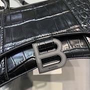 Fortok Balenciaga Hourglass Small Full Black Crocodile Leather 19 x 8 x 11 cm - 6