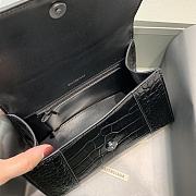 Fortok Balenciaga Hourglass Small Full Black Crocodile Leather 19 x 8 x 11 cm - 4