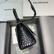 Fortok Balenciaga Hourglass Small Full Black Crocodile Leather 19 x 8 x 11 cm - 2