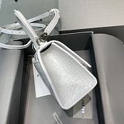 Fortok Balenciaga Hourglass Small White Silver Hardware  Crocodile Leather 19 x 8 x 11 cm - 5