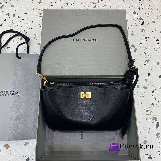 Balenciaga Women's Rodeo Sling Pochette Black Gold Hardware 22 x 13 x 5cm - 1