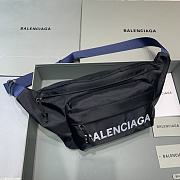 Fortok Balenciaga Belt Bag Black Wheel Logo White 23-5-20 cm - 1