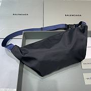 Fortok Balenciaga Belt Bag Black Wheel Logo White 23-5-20 cm - 5