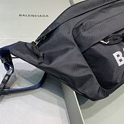 Fortok Balenciaga Belt Bag Black Wheel Logo White 23-5-20 cm - 3