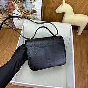 Fortok Hermes Constance shoulder bag in black Lizard leather 19 cm - 4