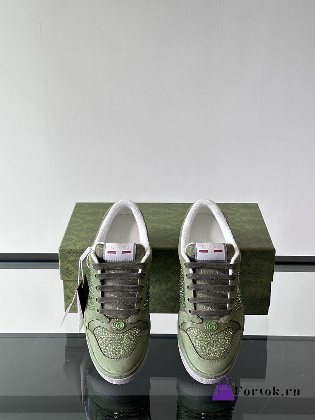 Fortok Gucci Women's Screener trainer In Green - 1