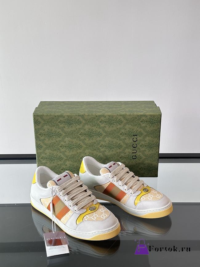 Fortok Gucci Women's Screener trainer In Yellow - 1