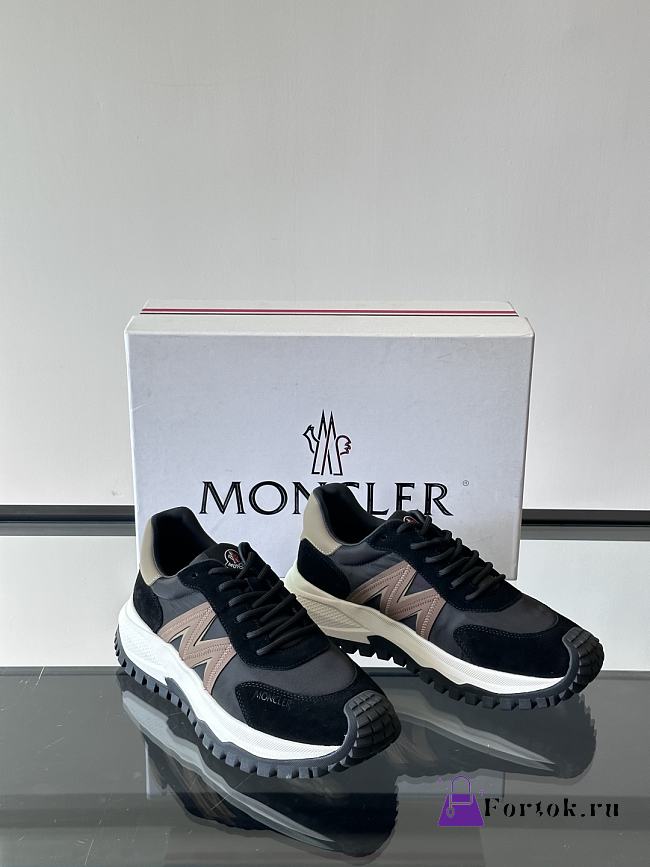 Fortok Moncler Men's 574 Sneakers Black  - 1