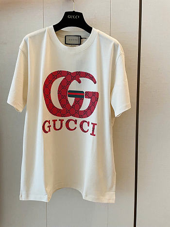 Fortok Gucci White Logo T-shirt 