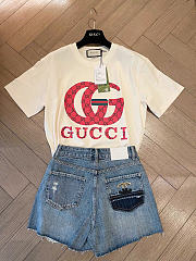 Fortok Gucci White Logo T-shirt  - 6