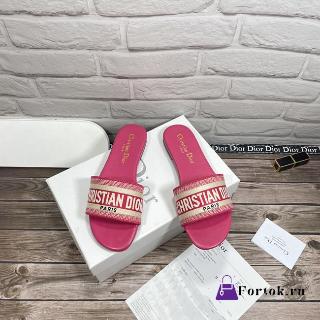 Fortok Dior Dway Slides Fuchsia - 1