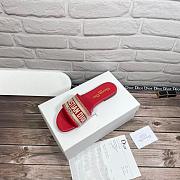 Fortok Dior Dway Slides Red  - 5