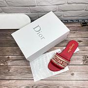 Fortok Dior Dway Slides Red  - 4