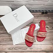 Fortok Dior Dway Slides Red  - 3