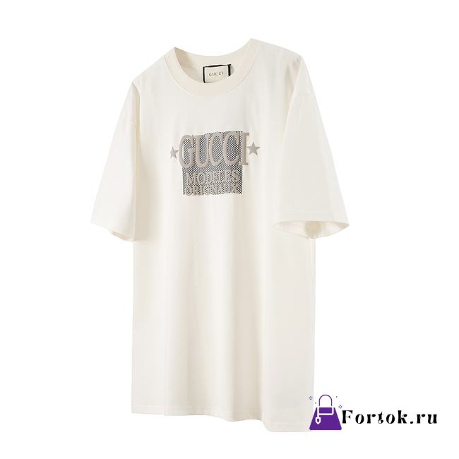 Fortok Gucci T-shirt Modeles Originaux White - 1
