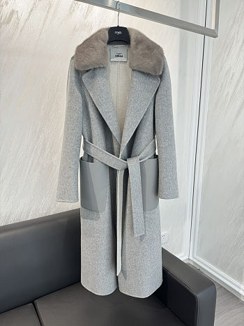 Fortok Fendi Cashmere Coat Grey