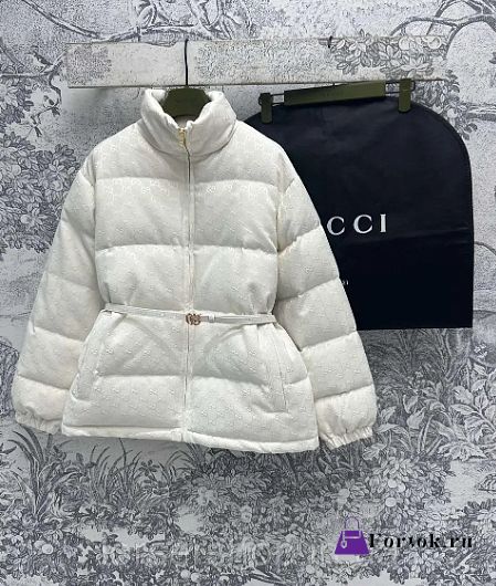 Fortok Gucci Women's Quilted Coat White - 1