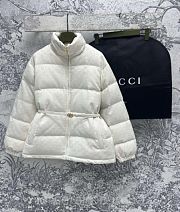 Fortok Gucci Women's Quilted Coat White - 1
