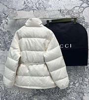 Fortok Gucci Women's Quilted Coat White - 4