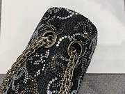 Fortok Chanel Black velvet strass Flap Bag 25 cm - 6