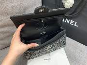 Fortok Chanel Black velvet strass Flap Bag 25 cm - 5