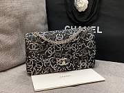 Fortok Chanel Black velvet strass Flap Bag 25 cm - 4