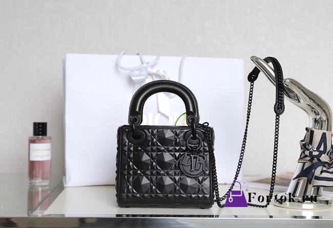 Fortok Dior Lady Dior Diamond Black 17 x 15 x 7 cm - 1