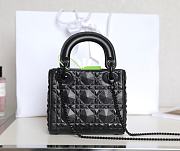 Fortok Dior Lady Dior Diamond Black 17 x 15 x 7 cm - 5