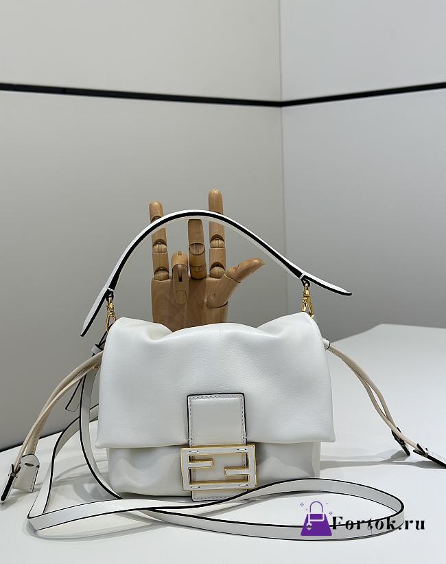 Fortok Fendi Small Mamma Baguette White 16 x 13 x 10 cm - 1