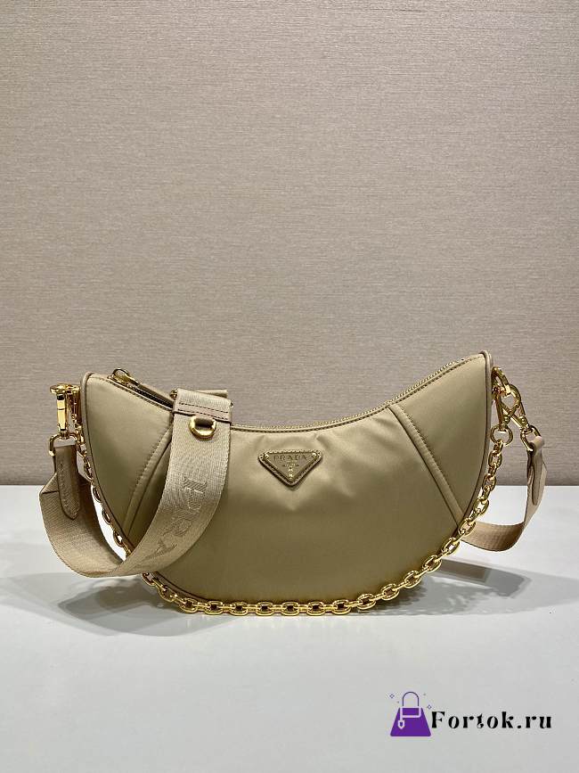 Fortok Prada Re-Nylon shoulder bag Camel Brown 30 x 13.5 x 6cm - 1