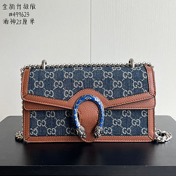 Fortok Gucci Dionysus Denim 25x14x8cm